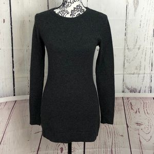 Malika Cashmere Dark Gray Crewneck Sweater EUC S